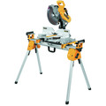 Miter Saw Accessories | Dewalt DWX724 11.5 in. x 100 in. x 32 in. Compact Miter Saw Stand - Silver/Yellow image number 4