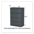 July Member-Exclusive Offer Save 10% off on One Item | Alera 25495 36 in. x 18.63 in. x 52.5 in. 4-Drawer Lateral File - Charcoal image number 6