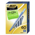  | BIC GSM609-BLU Round Stic Xtra Life Medium 1 mm. Stick Ballpoint Pen Value Pack - Blue Ink/Translucent Blue Barrel (60/Box) image number 0
