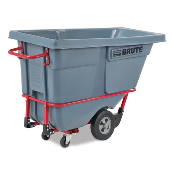 Rubbermaid Commercial 0.5 cu yd BRUTE DURATILT Frame Tilt Truck Standard Duty 850 lb Capacity Gray - 2192466