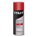 Paint | Rust-Oleum 387391 UTILI-T 10 oz. Aerosol Can Spray Paint - Red (6/Carton) image number 1