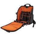 Clearance Center | Klein Tools 55655 Tradesman Pro 21-Pocket Tool Station Tool Bag Backpack with Work Light image number 2