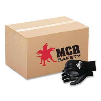 MCR Safety Economy PU Coated Work Gloves - Small/Black (1-Dozen) - 9669S