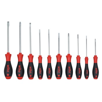 SCREWDRIVERS | Wiha Tools (10-Piece) SoftFinish Cushion Grip Screwdriver Tray Set - 30280
