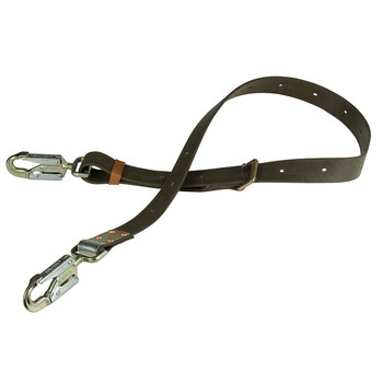 Klein Tools 8 ft. Positioning Strap with 6-1/2 in. Snap Hook - Brown - KG5295-8L
