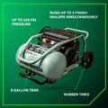 Air Compressors | Metabo HPT EC1315SM 1.5 HP 8 gal. The Tank Oil-Free Trolly Air Compressor image number 2