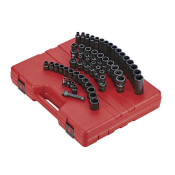 Sunex 51-Piece 3/8 in. Drive 6-Point Metric Impact Socket Master Set - 3351