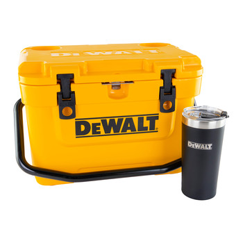 COOLERS AND TUMBLERS | Dewalt 10 Quart Roto-Molded Lunchbox Cooler/ 20 oz. Black Tumbler Combo - DXC1002B