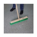 Buy 1 item, Get a Boardwalk Easy Grip Tape Measure for $5 | Boardwalk BWK20724 3 in. Green Flagged Recycled PET Plastic Bristles 24 in. Brush Floor Broom Head image number 4