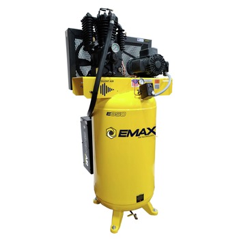 PRODUCTS | EMAX E350 Series 5 HP 80 gal. Industrial 2 Stage Pressure Lubricated Single Phase 19 CFM @100 PSI Patented SILENT Air Compressor - ES05V080I1