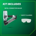 Air Framing Nailers | Metabo HPT NR65AK2SM 36-Degree 2-1/2 in. Strap-Tite Fastening System Metal Connector Strip Nailer with Short Magazine image number 4