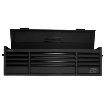 PRODUCTS | Homak RS PRO 72 in. 12 Drawer Top Chest With Outlet - Black - BK02072120