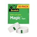  | Scotch 810P10K 1 in. Core 0.75 in. x 83.33 ft. Magic Tape Value Pack - Clear (10/Pack) image number 0