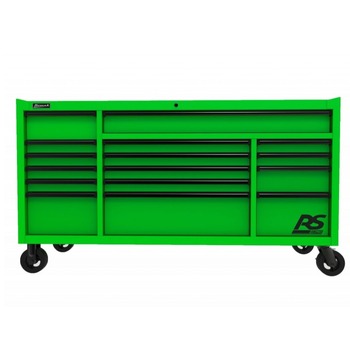 Homak RS PRO 72 in. 16 Drawer Roller Cabinet - Lime Green - LG04072160