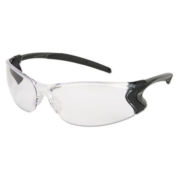 EYE PROTECTION | MCR Safety Backdraft Anti-Fog Clear Glasses - Clear/Black - BD110PF