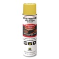 Paint | Rust-Oleum 203025V Industrial Choice 17 oz. Aerosol Can Solvent-Based Precision Line Marking Paint - Flat Hi-Vis Yellow (12/Carton) image number 0