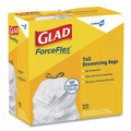  | Glad 78526 13 Gallon 0.72 mil 24 in. x 27.38 in. Tall Kitchen Drawstring Trash Bags - Gray (100/Box) image number 2