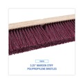 Buy 1 item, Get a Boardwalk Easy Grip Tape Measure for $5 | Boardwalk BWK20336 3.25 in. Maroon Stiff Polypropylene Bristles 36 in. Brush Floor Brush Head image number 3