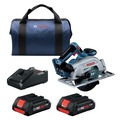 Clearance Center | Bosch GKS18V-22B25 18V Brushless Lithium-Ion Blade-Right 6-1/2 in. Cordless Circular Saw Kit with 2 Batteries (4 Ah) image number 0