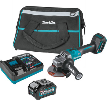 Makita GAG01M1 40V max XGT Brushless Lithium-Ion 4-1/2 in./5 in. Cordless Cut-Off/Angle Grinder Kit with Electric Brake (4 Ah) Makita GAG01M1 40V max XGT Brushless Lithium-Ion 4-1/2 in./5 in. Cordless Cut-Off/Angle Grinder Kit with Electric Brake (4 Ah)