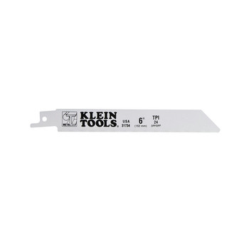 RECIPROCATING SAW BLADES | Klein Tools 31734 24 TPI Reciprocating Saw Blade for 18-Gauge Metal (15/Pack)