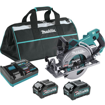 PRODUCTS | Makita 40V max XGT Brushless Lithium-Ion 7-1/4 in. Cordless Rear Handle Circular Saw with 2 XGT Batteries Bundle (4 Ah) - GSR01M1-BL4040