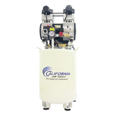 Portable Air Compressors | California Air Tools CAT-10020DC-22060 2 HP 10 Gallon Ultra Quiet and Oil-Free Dolly Air Compressor with Air Dryer image number 0