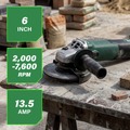 Angle Grinders | Metabo HPT 646563420 120V 13.5 Amp WEV 15-150 HT 6 in. Corded Angle Grinder image number 11