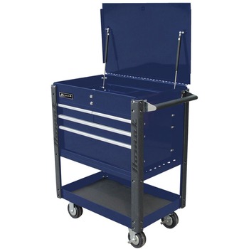 TOOL CARTS | Homak Professional 35 in. 4 Drawer Service Cart - Blue - BL06032000