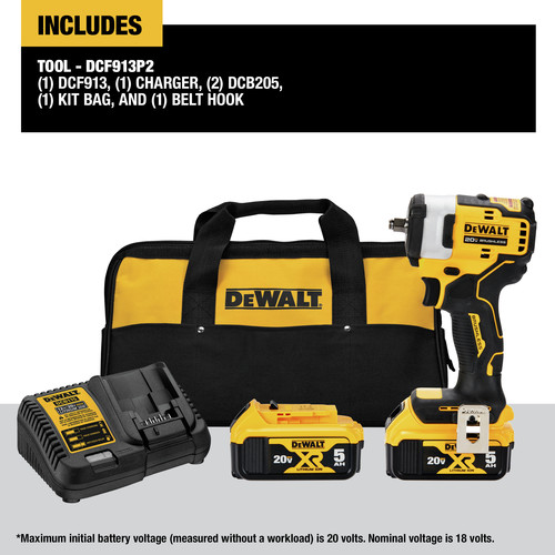 DCF513D1G-QW, Clé à cliquet 3/8 - XR - sans fil - 18v 2Ah li-ion  brushless - pack gfn Dewalt