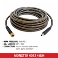Air Hoses and Reels | Simpson 41034 3/8 in. x 200 ft. 4,500 PSI Monster Pressure Washer Hose image number 1