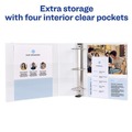 July Member-Exclusive Offer Save 10% off on One Item | Avery 79193 11 in. x 8.5 in. 3 Rings 3 in. Capacity Heavy-Duty View Binder with DuraHinge and Locking One Touch EZD Rings - White (4/Carton) image number 6