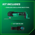 Multi Tools | Metabo HPT CV18DAQ4M 18V MultiVolt Brushless Low Vibration Lithium-Ion Cordless Oscillating Multi-Tool With Starlock (Tool Only) image number 1