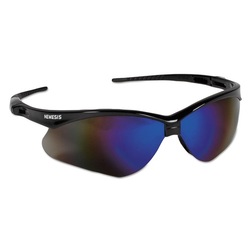 July Member-Exclusive Offer Save 10% off on One Item | Ansell 14481 Nemesis Safety Glasses - Black Frame/Blue Mirror Lens image number 0