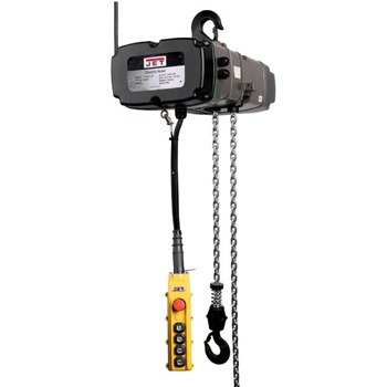JET 460V 11 Amp TS Series 2 Speed 1 Ton 15 ft. Lift 3-Phase Electric Chain Hoist - JT9-144005