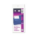  | Avery 73720 3.5 in. x 2 in. Self-Adhesive Top-Load Business Card Holders - Clear (10/Pack) image number 0