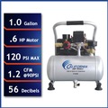 Portable Air Compressors | California Air Tools CAT-1P1060S 0.6 HP 1 Gallon Light and Quiet Steel Tank Hand Carry Air Compressor image number 5