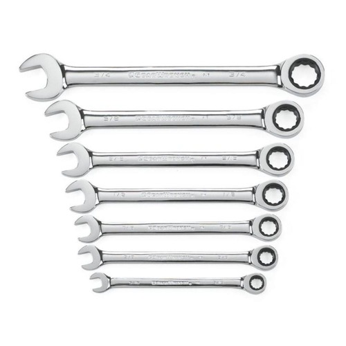 Ratcheting Wrenches | GearWrench 9317 7-Piece SAE Combination Ratcheting Wrench Set image number 0