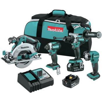 COMBO KITS | Makita 18V LXT Brushless Lithium-Ion Cordless 4-Piece Combo Kit (5 Ah) - XT452T