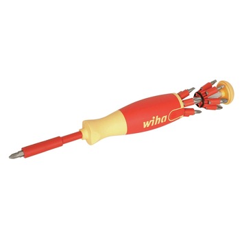 PRODUCTS | Wiha Tools 14-Piece Insulated Pop-up Slotted, Phillips, Square, Pozidriv Bit Holder Set - 38050