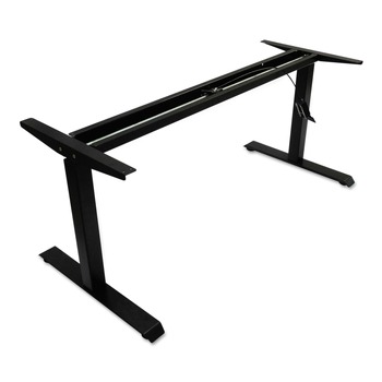 Alera 59.06 in. x 28.35 in. x 26.18 in. to 39.57 in. AdaptivErgo Sit-Stand Pneumatic Height-Adjustable Table Base - Black - ALEHTPN1B