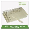  | WNA EPS001 7 in. EcoSense Renewable Plant Starch Cutlery Knife (50/Pack) image number 4