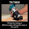 Compact Routers | Makita RT0701CX3 1-1/4 HP Compact Router Kit with Attachments image number 8
