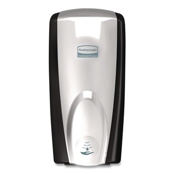 Rubbermaid Commercial AutoFoam 1100 ml 5.2 in. x 5.25 in. x 10.9 in. Touch-Free Dispenser - Black/Chrome - FG750411