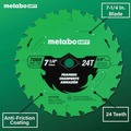 Circular Saw Blades | Metabo HPT 115757M 7-1/4 in. 24-Tooth Industrial PTFE Circular Saw Framing Blade image number 4