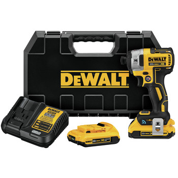 DRILLS | Dewalt 20V MAX XR 2.0 Ah Cordless Lithium-Ion Brushless Tool Connect 1/4 in. Impact Driver Kit - DCF888D2