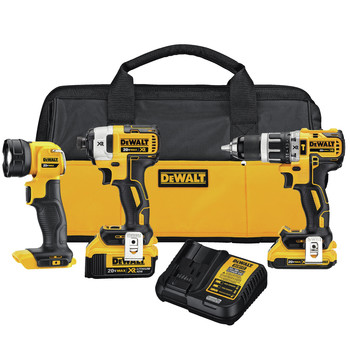 PRODUCTS | Factory Reconditioned Dewalt 3-Tool Combo Kit - XR 20V MAX Cordless Compact with (1) 2Ah & (1) 4Ah Batteries - DCK387D1M1R