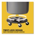 Customer Appreciation Sale! Save up to $60 on Select Tools | Rubbermaid Commercial FG264000BLA 18 in. x 6.63 in. 250 lbs. Capacity Brute Round Twist On/Off Dolly - Black image number 4
