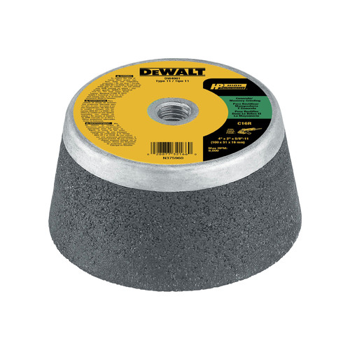 Grinding, Sanding, Polishing Accessories | Dewalt DW4961 4 in. x 2 in. C16R Type 11 Grinding Abrasive image number 0