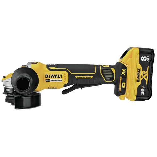 Dewalt 20V MAX XR POWER DETECT Brushless Lithium Ion 4 1 2 in. 5 in. Small Angle Grinder Kit 8 Ah DCG415W1